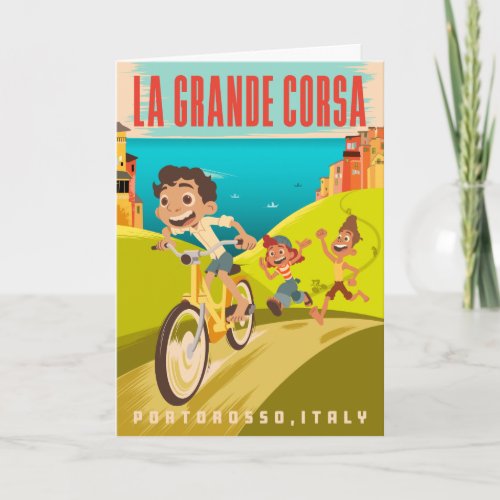 Luca  La Grande Corsa Illustration Card