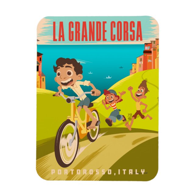 Luca | La Grande Corsa Illustration Magnet (Vertical)