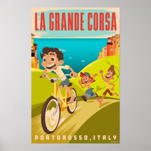 Luca  La Grande Corsa Illustration Poster