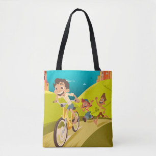 Luca La Grande Corsa Illustration Tote Bag