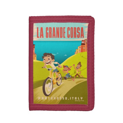Luca  La Grande Corsa Illustration Trifold Wallet