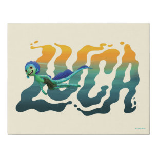 Luca   Luca Swimming Faux Canvas Print