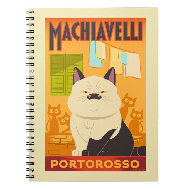 Luca | Machiavelli Cat Illustration Notebook (Front)