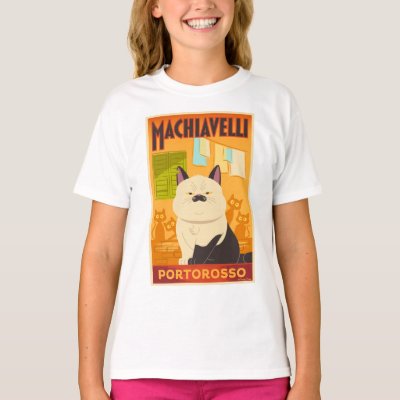 Luca | Machiavelli Cat Illustration T-Shirt