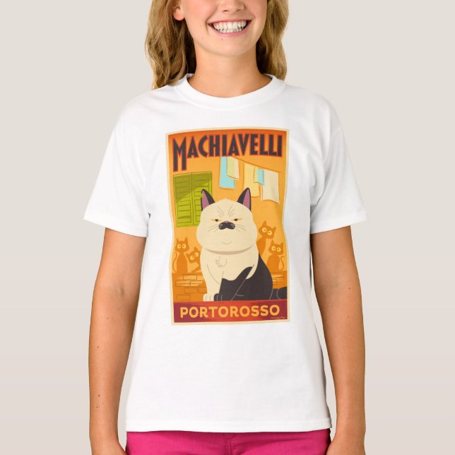Luca | Machiavelli Cat Illustration T-Shirt (Front)