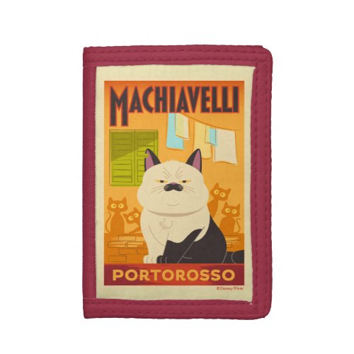 Luca  Machiavelli Cat Illustration Trifold Wallet