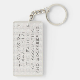 "Luca Pacioli - The Father of Accounting" Keychain