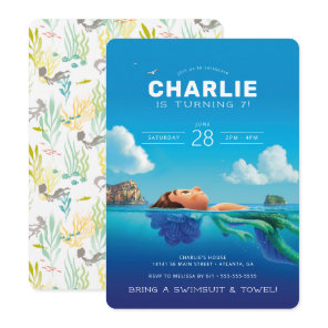 Luca Pool Swim Party Birthday  Invitation