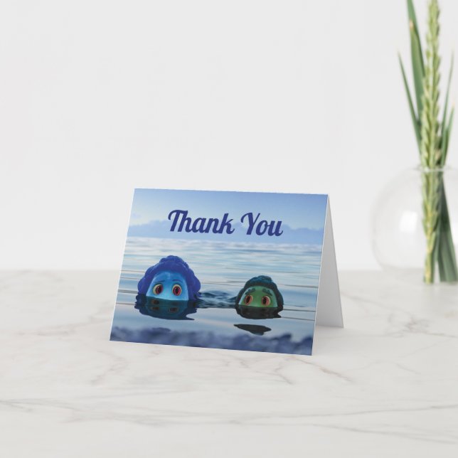 Luca Pool Swim Party Birthday Thank You Card (Front)