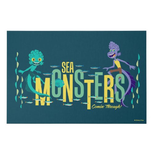 Luca  Sea Monsters Comin Through Faux Canvas Print