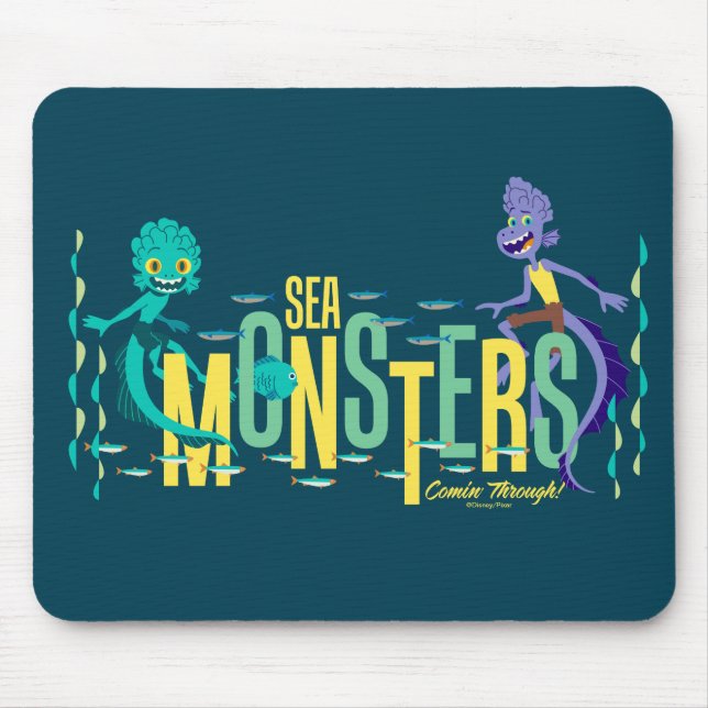 Luca | Sea Monsters Comin' Through! Mouse Pad (Front)