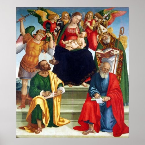 Luca Signorelli Madonna and Child with Saints Poster