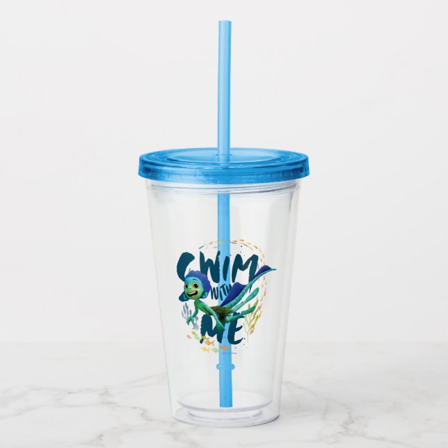 Luca | Swim With Me Acrylic Tumbler (Front)