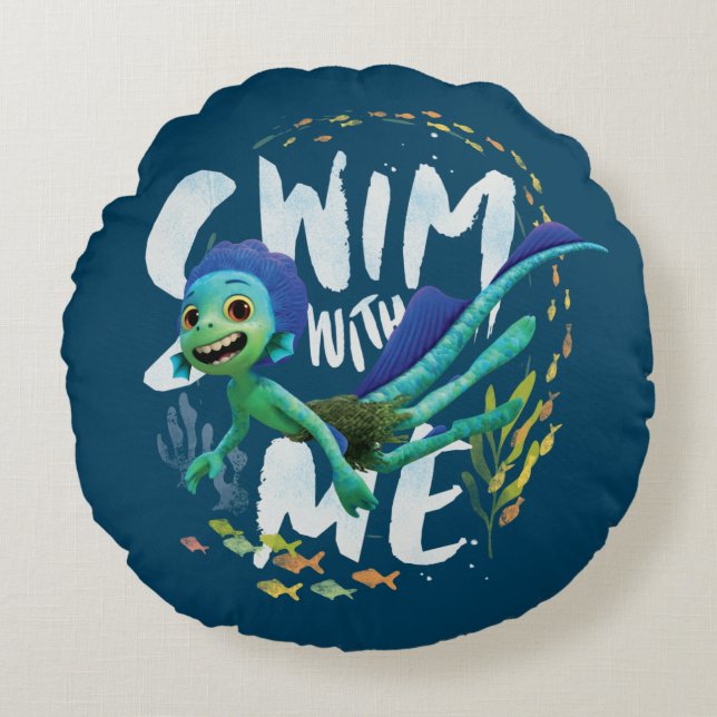 Luca | Swim With Me Round Pillow (Front)
