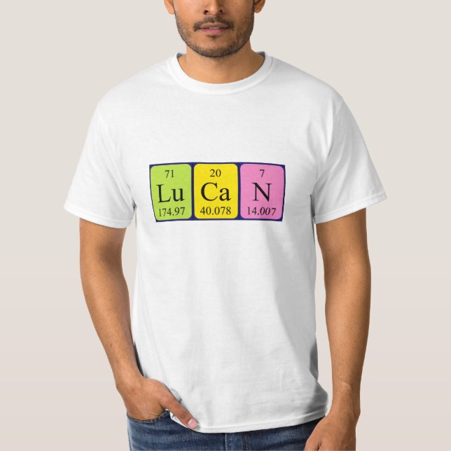 Lucan periodic table name shirt (Front)