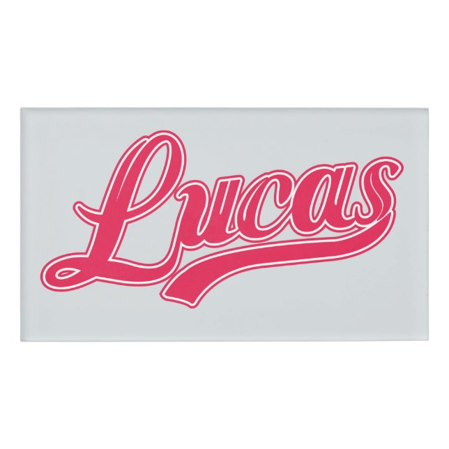 Lucas Ele-Athletic Custom Name Tag (Front)