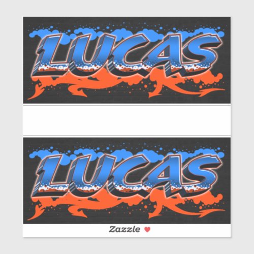 Lucas First Name Graffiti Sticker