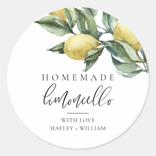 Lucas Limoncello Classic Round Sticker (Front)