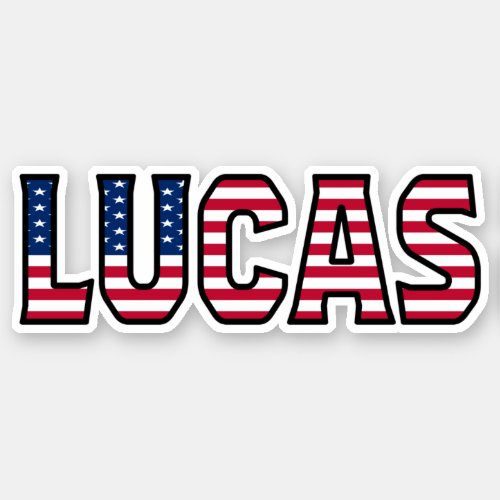 Lucas Name First Name USA Sticker Stickerset