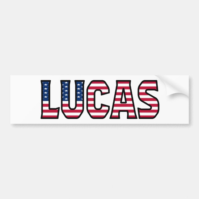 Lucas Name Vorname USA Aufkleber Sticker Auto (Front)