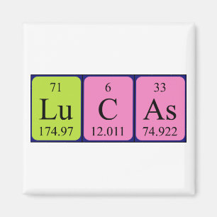 Lucas periodic table name magnet