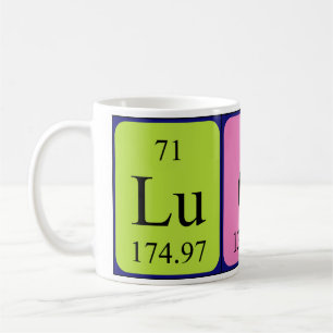 Lucas periodic table name mug