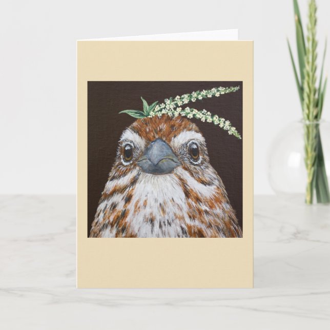 Lucas the song sparrow card (Front)