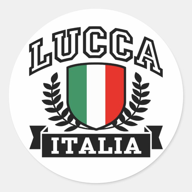 Lucca Italia Classic Round Sticker (Front)