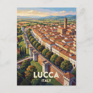 Lucca Italy City Walls Travel Scene 🧱 Postcard