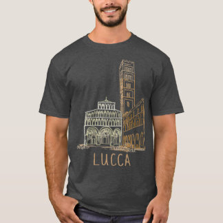 Lucca Italy Unique Hand Drawn Art Gift Men Women T-Shirt