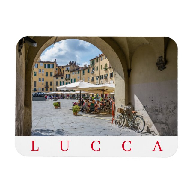 Lucca Piazza Anfiteatro fridge magnet (Horizontal)