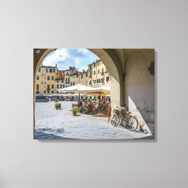 Lucca Piazza Anfiteatro view canvas print (Front)