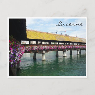 lucerne floral bridge postcard