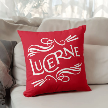 Lucerne Luzern Switzerland Chalet Decor Throw Pillow by AntiqueImages at Zazzle