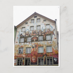 lucerne painted postcard