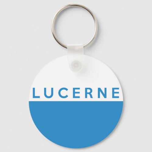 lucerne province Switzerland swiss flag text name Keychain