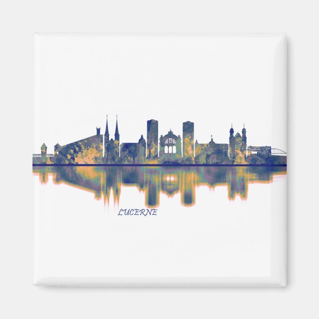 Lucerne Skyline Magnet (Front)