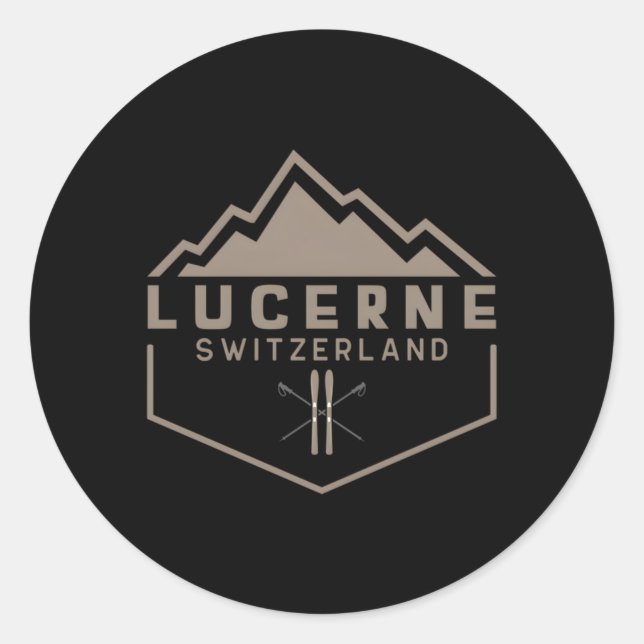Lucerne Switzerland Classic Round Sticker (Front)