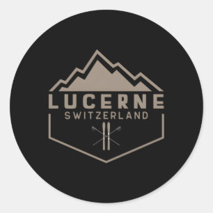 Lucerne Switzerland Classic Round Sticker