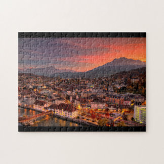 Lucerne Switzerland HDR Fine Art Puzzle