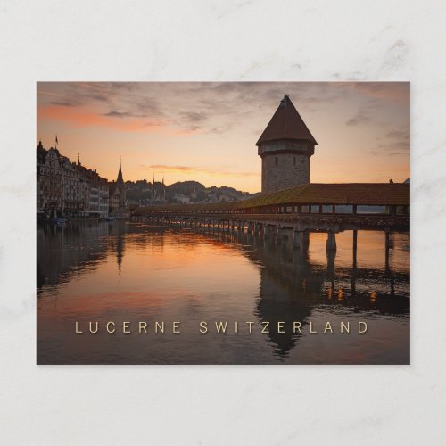 Lucerne Switzerland in the early morning Postcard