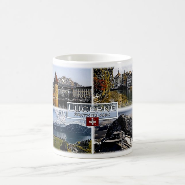 Lucerne - Switzerland - Mosaic - Coffee Mug (Center)