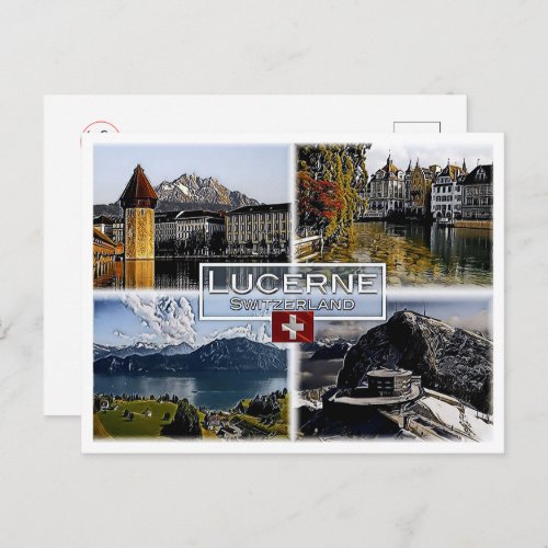 Lucerne _ Switzerland _ Mosaic _ Postcard
