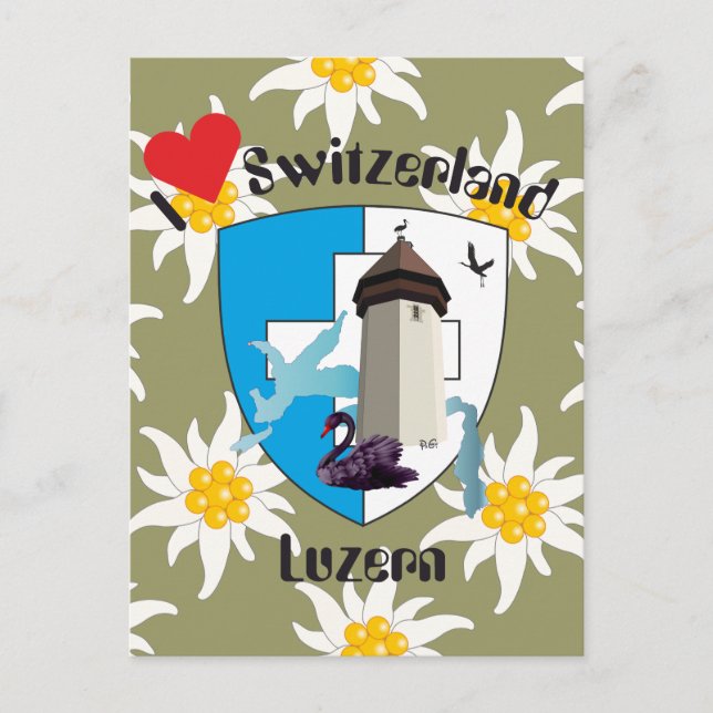 Lucerne Switzerland postcard (Front)