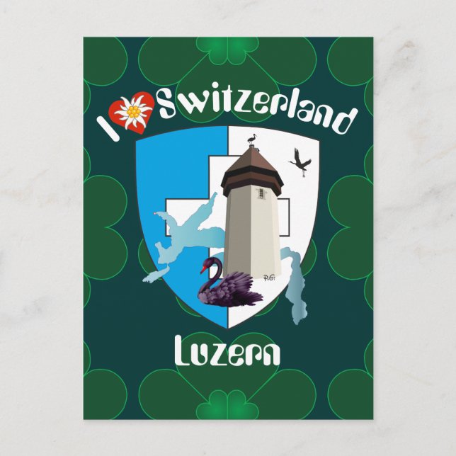 Lucerne Switzerland postcard (Front)