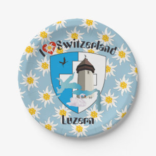 Lucerne Switzerland Suisse Svizzera Paper Plates