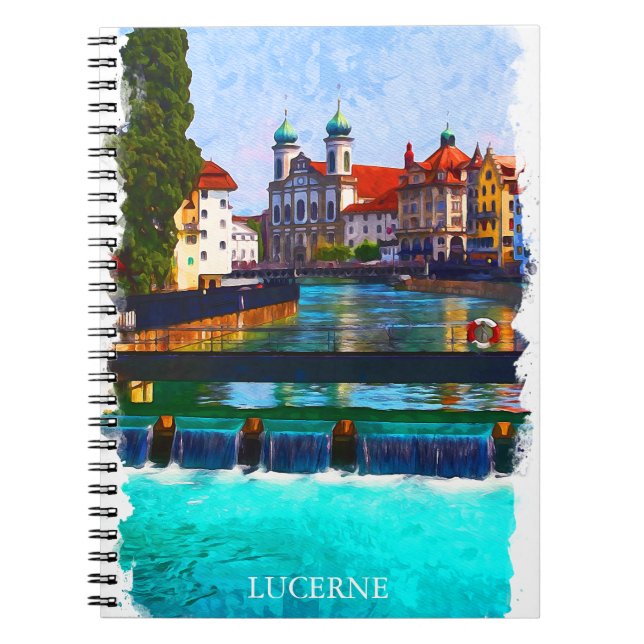 Lucerne Switzerland Swiss Europe Notebook (Front)
