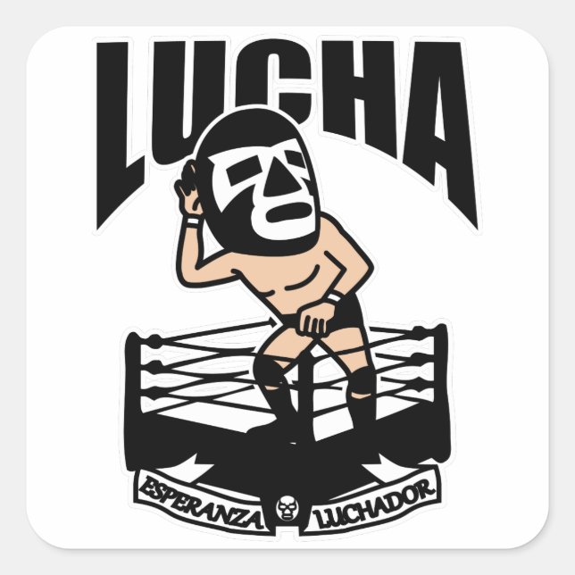 LUCHA#67 SQUARE STICKER (Front)