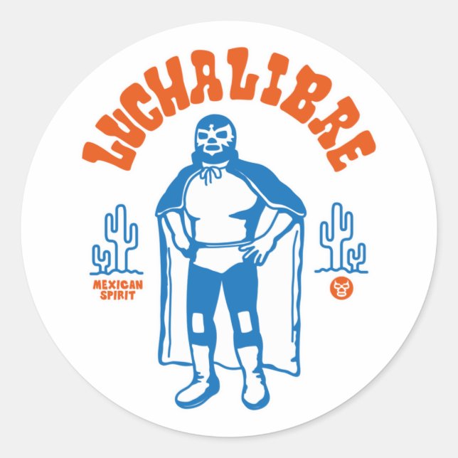 LUCHA LIBRE#127 CLASSIC ROUND STICKER (Front)