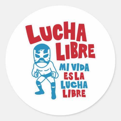 LUCHA LIBRE89 CLASSIC ROUND STICKER